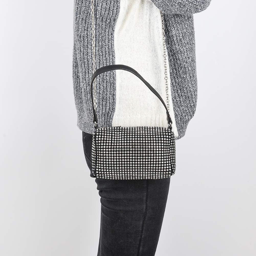 Bling Bling Crystals Evening Clutch Bag for Women Girls Sparkling Crossbody Bag Wedding Prom Party Club Purses Handbags