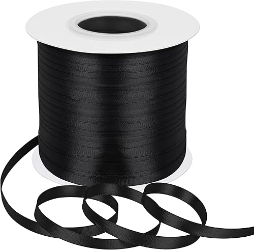 Miniatura 124 de Cinta de satén rosa polvoriento de doble cara, 3/8 pulgadas x 50 yardas, cintas de poliéster rosa polvoriento para envolver regalos, cinta de tela