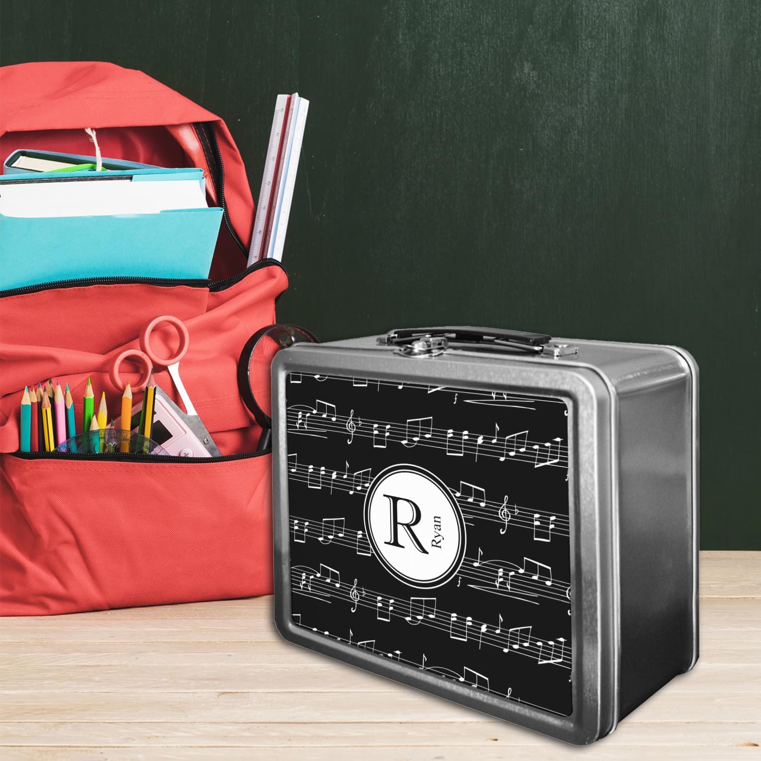 Personalized Musical Notes Lunch Box