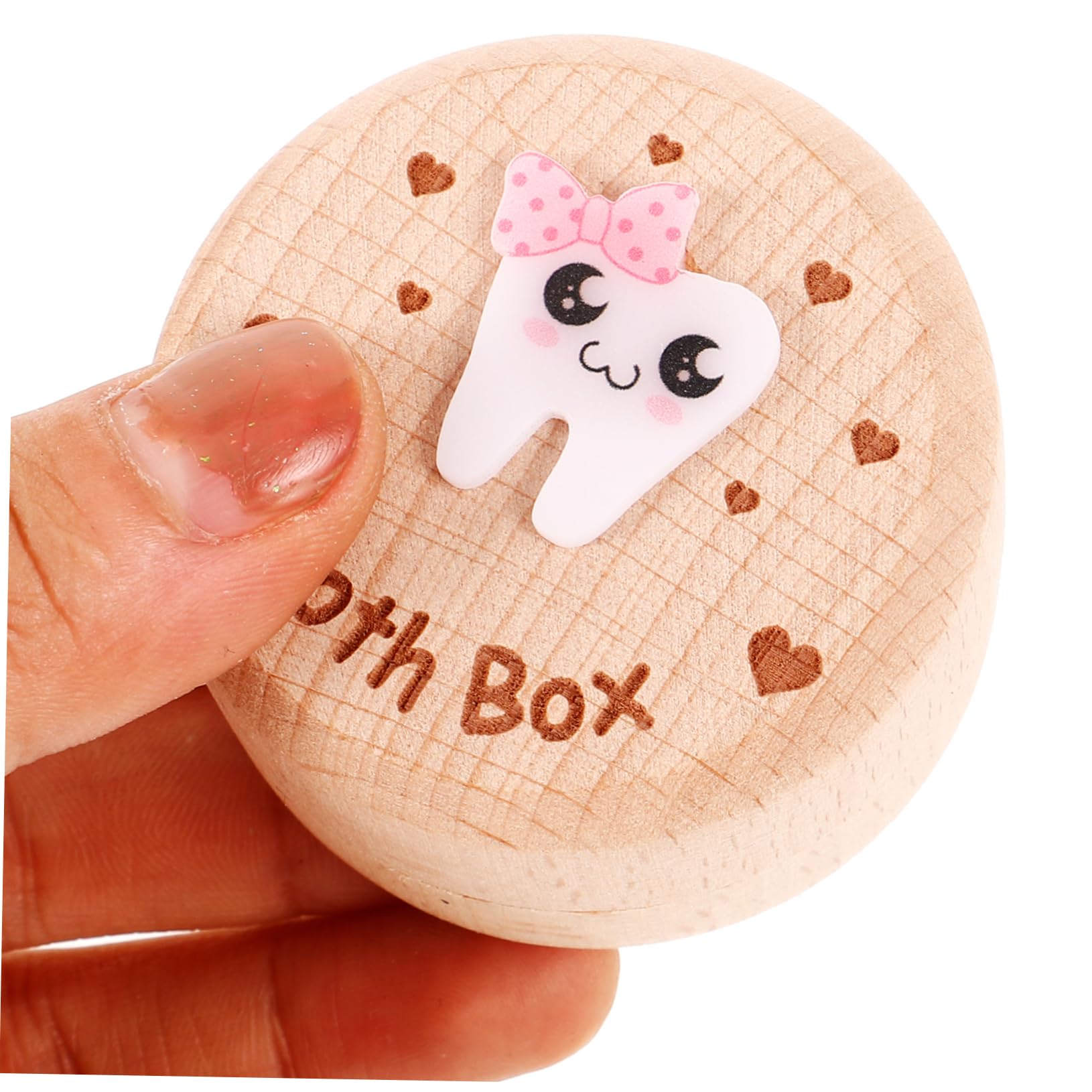 TOYANDONA 4piezas Cajita De Madera Para Dientes De Leche Almacenamiento Compacto Para Recuerdos Infantiles Caja De Recuerdos De Dientes Para Niño Niña Para Guarderías y Cumpleaños