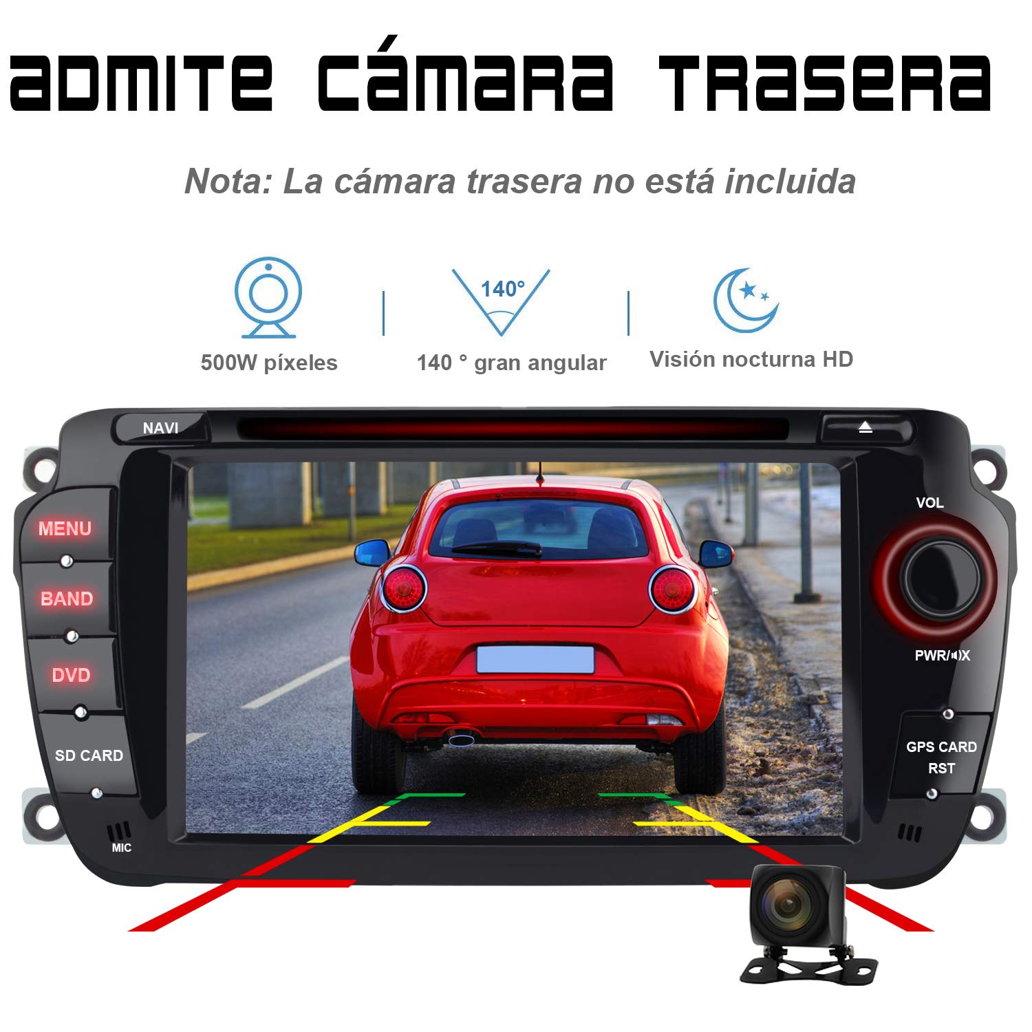 AWESAFE Radio Coche 7 Pulgadas con Pantalla Táctil 2 DIN para VW Seat Ibiza 2009–2013, Autoradio con Bluetooth/GPS/FM/RDS/CD DVD/USB/SD, Apoyo Mandos Volante, Mirrorlink y Aparcamiento
