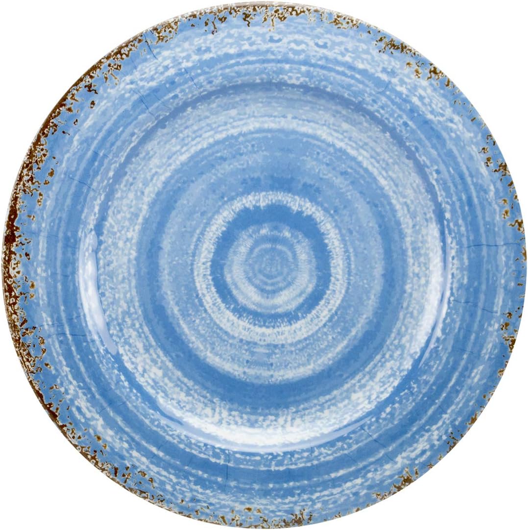 12-Piece Melamine Dinnerware Set - for Outdoor/Indoor Use, Shatterproof, Lightweight, BPA Free, Service for 4 Rustic Blue : Home & Kitchen