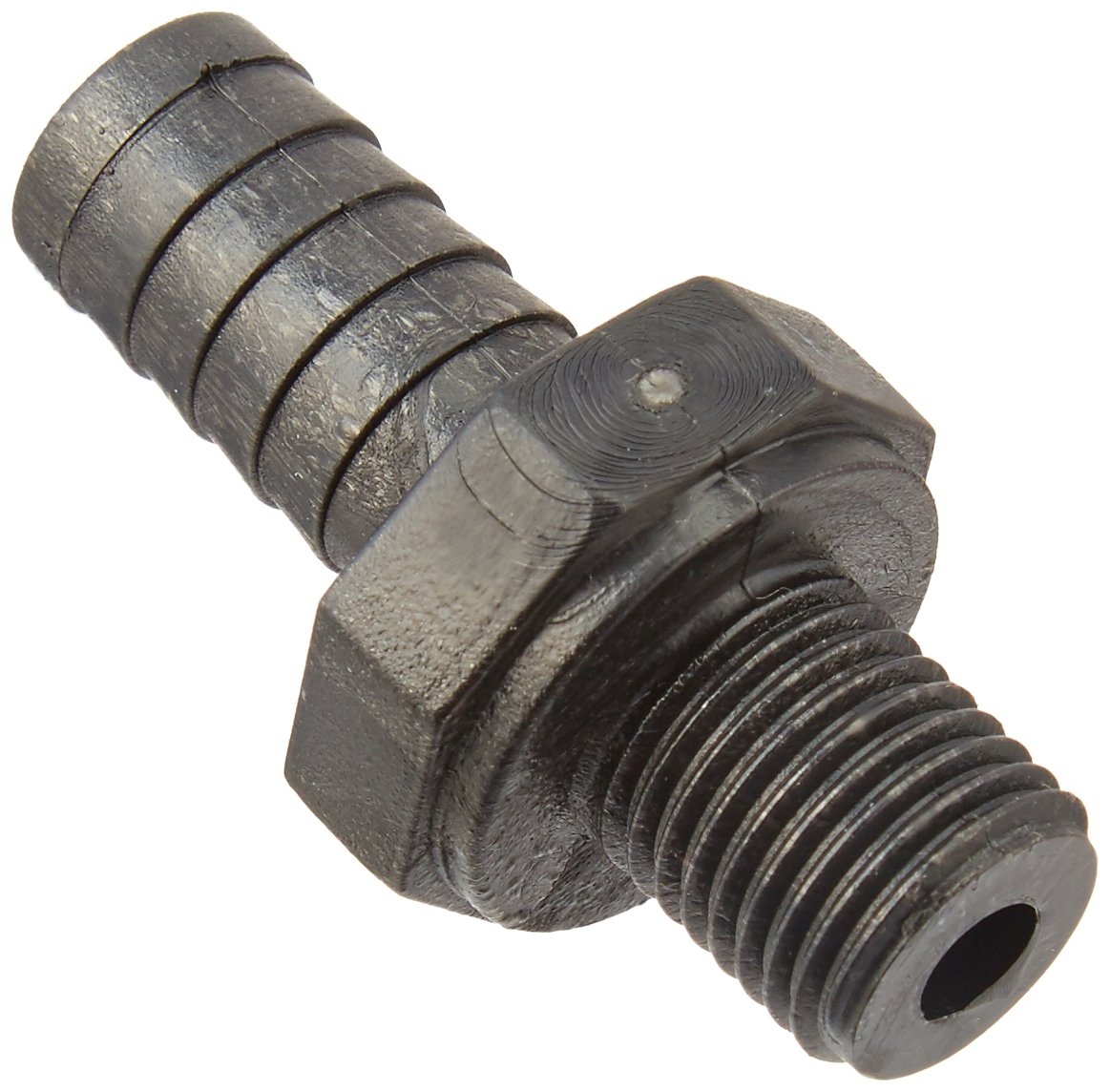 Waterway plásticos 806105083913 1/4 "rosca macho de tubo, 3/8 Barb adaptador de tapón de drenaje
