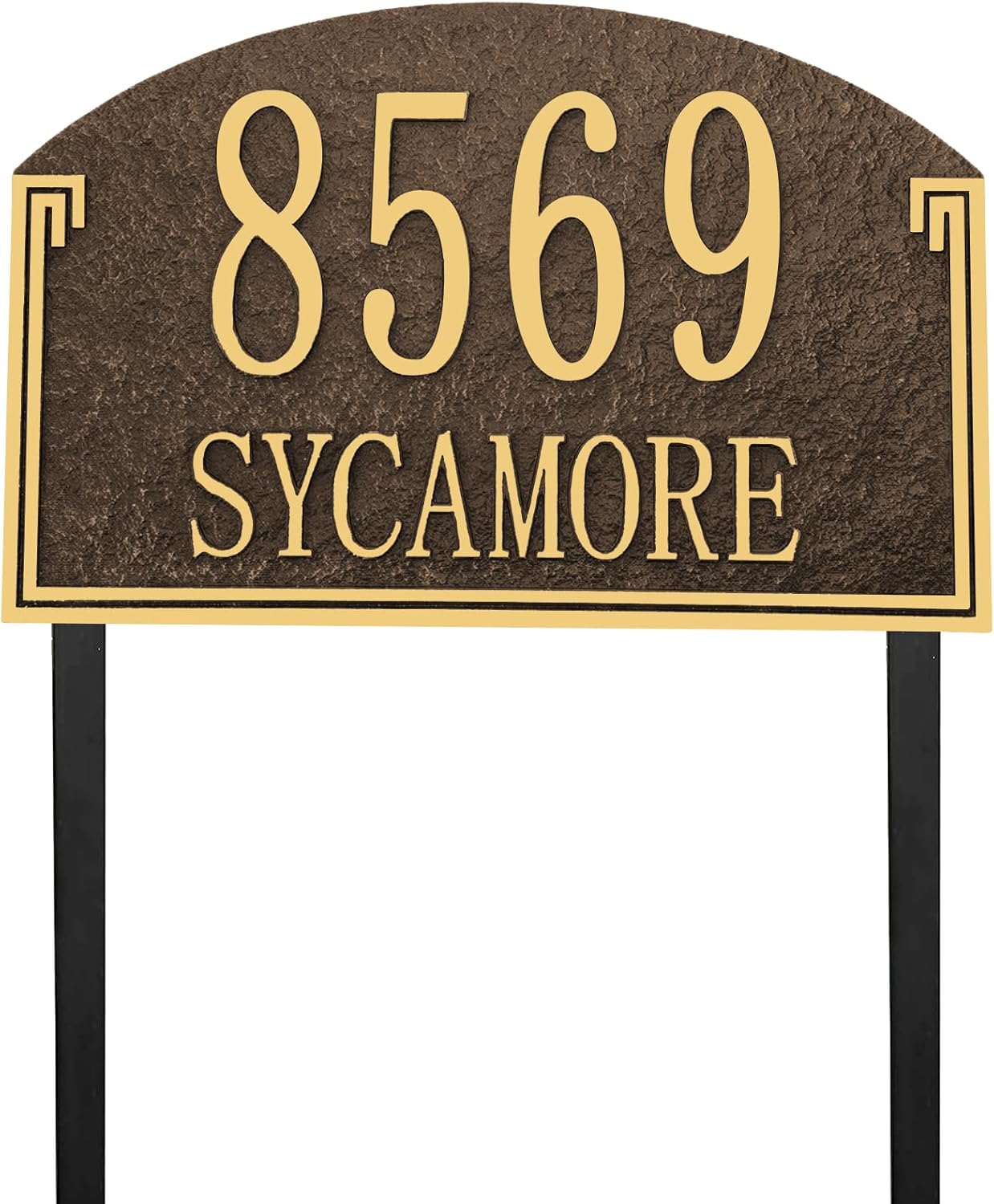 Address Sign Lawn Mounted Custom House Number Plaque