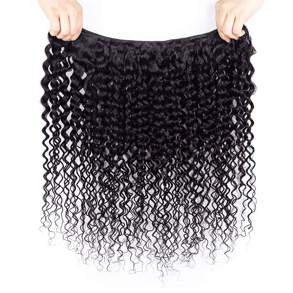 Brazilian Remy Human Hair Bundles Kinky Curly Natural Black Unprocessed 18 20 22 Inch 300g Double Weft