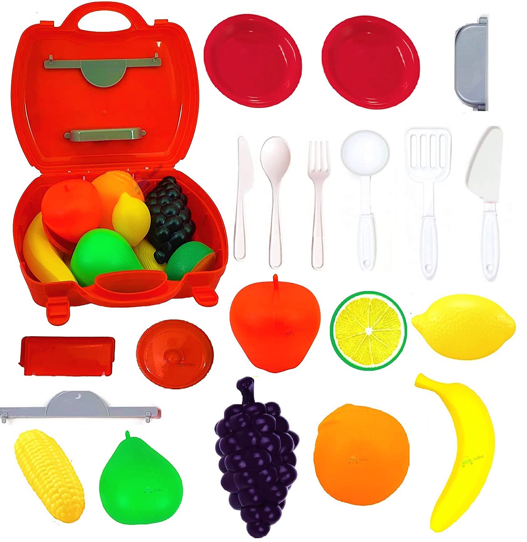 FunBlast Realistic Fruit Toy for Kids Pretend Play Toy for Girls Kitchen Toy for Kids - (22 Pcs; Multicolor) (B099SGQ1PF) Amazon Price History, Amazon Price Tracker