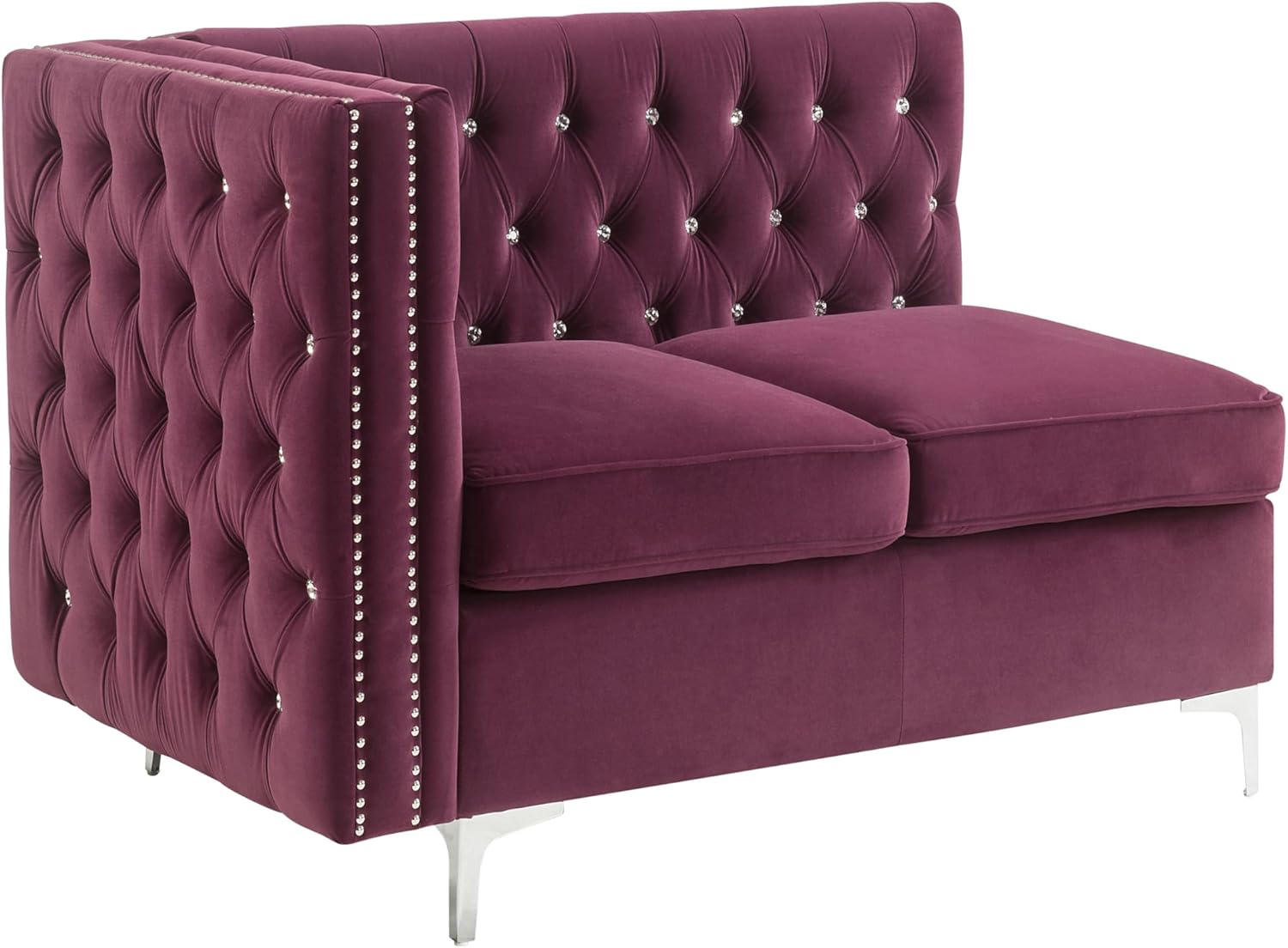 Classic Tufted Loveseat with Nailhead Accents