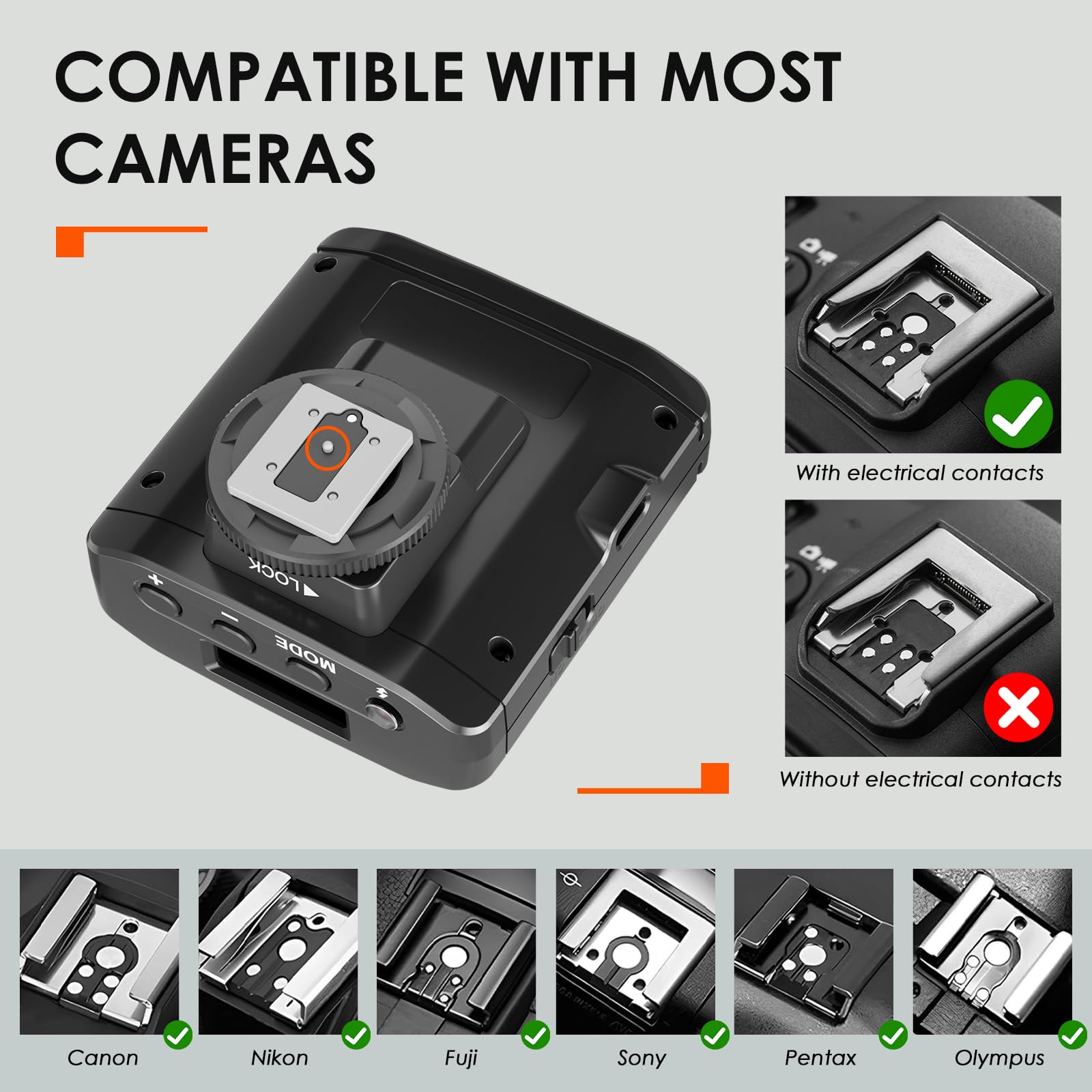 TARION Lampa błyskowa do aparatu fotograficznego Speedlite - Mini GN13 Hot Shoe Flash z optycznym sterowaniem S1/S2 22 poziomy mocy błysku kompatybilna z aparatami Canon Nikon Sony Fuji Olympus DSLR