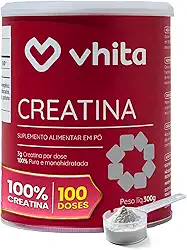 Creatina 300g Pura Monohidratada - Suporte de Saúde cerebral e muscular - 100 doses Vhita
