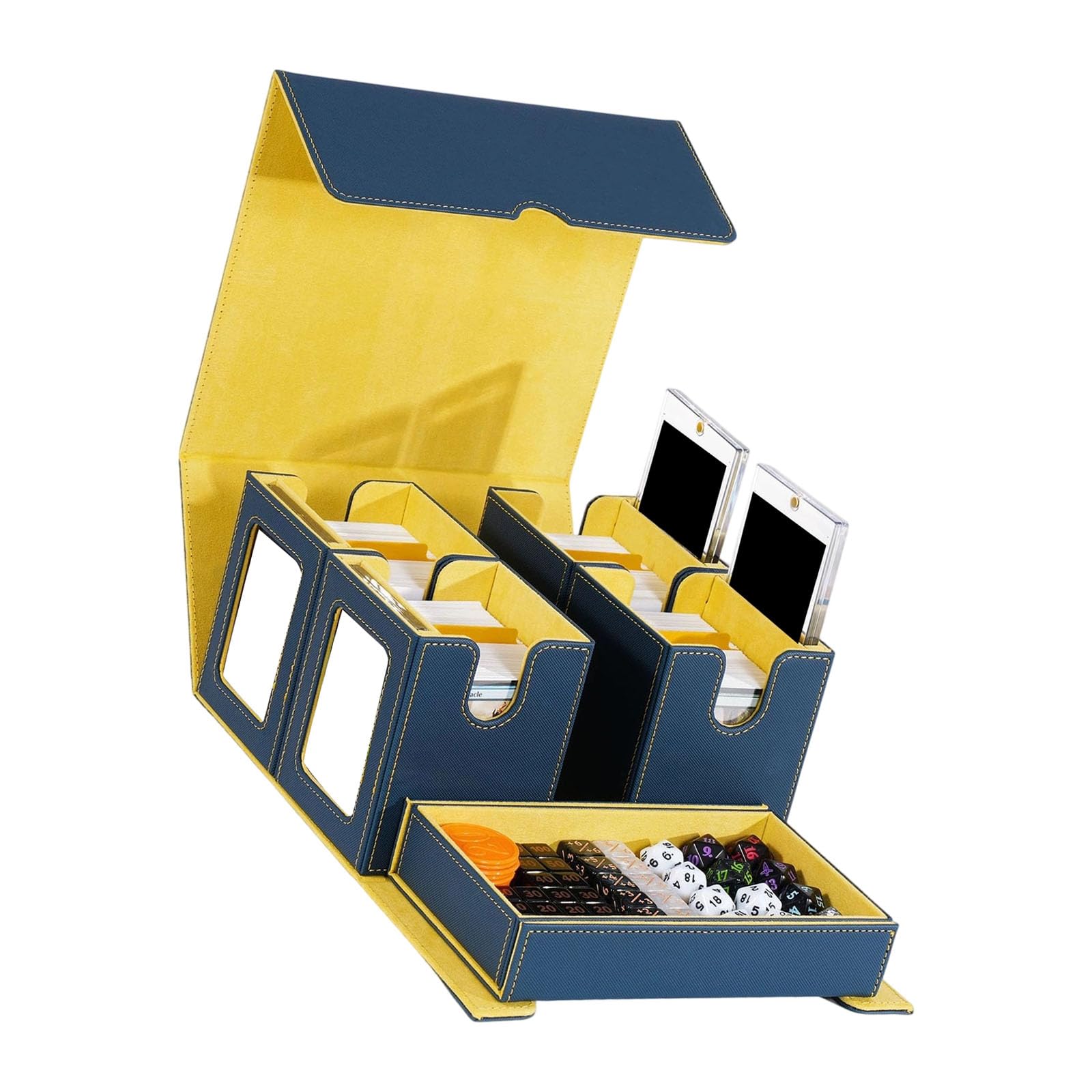 Hsioluted A Card Case Decks Boxes Guard Card Protector Lid Organizers Trading Cards Durability Dustproof Storage Case Professional Collector Box