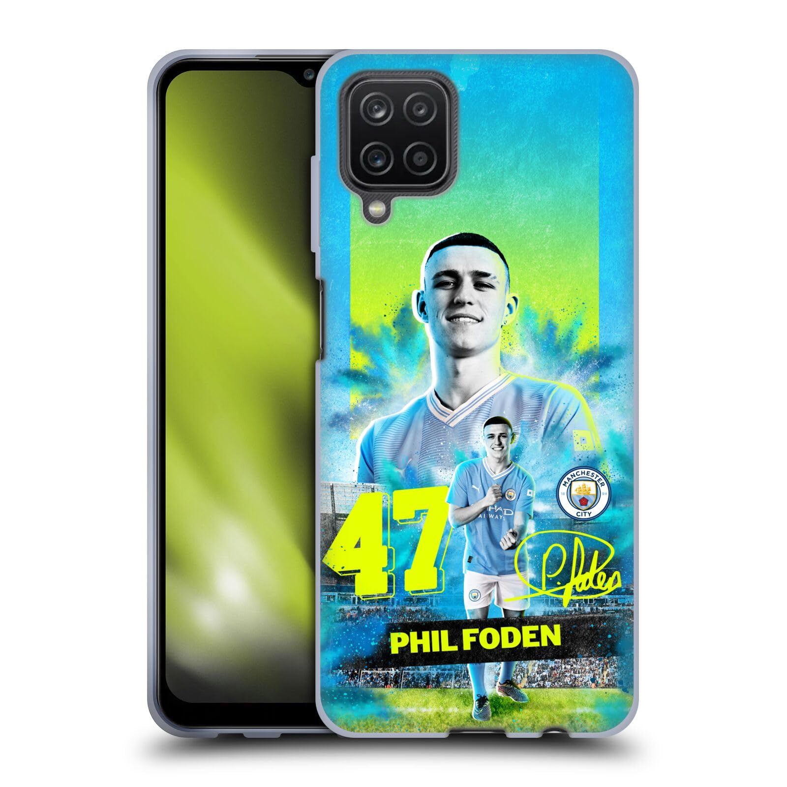 Head Case Designs Officially Licensed Manchester City Man City FC Phil Foden 2023/24 First Team Soft Gel Case Compatible With Samsung Galaxy A12 (2020)