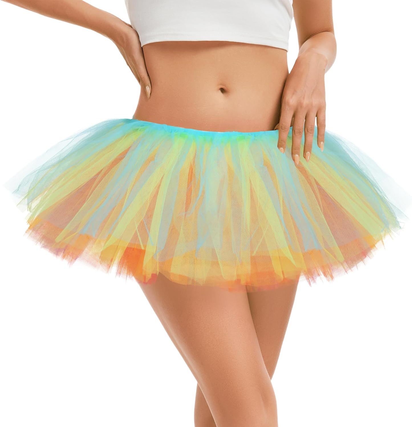 Tutu for Women Adults Tutu Skirts for Women 5 Layered Tulle Skirts Halloween 80s Tutus Costume