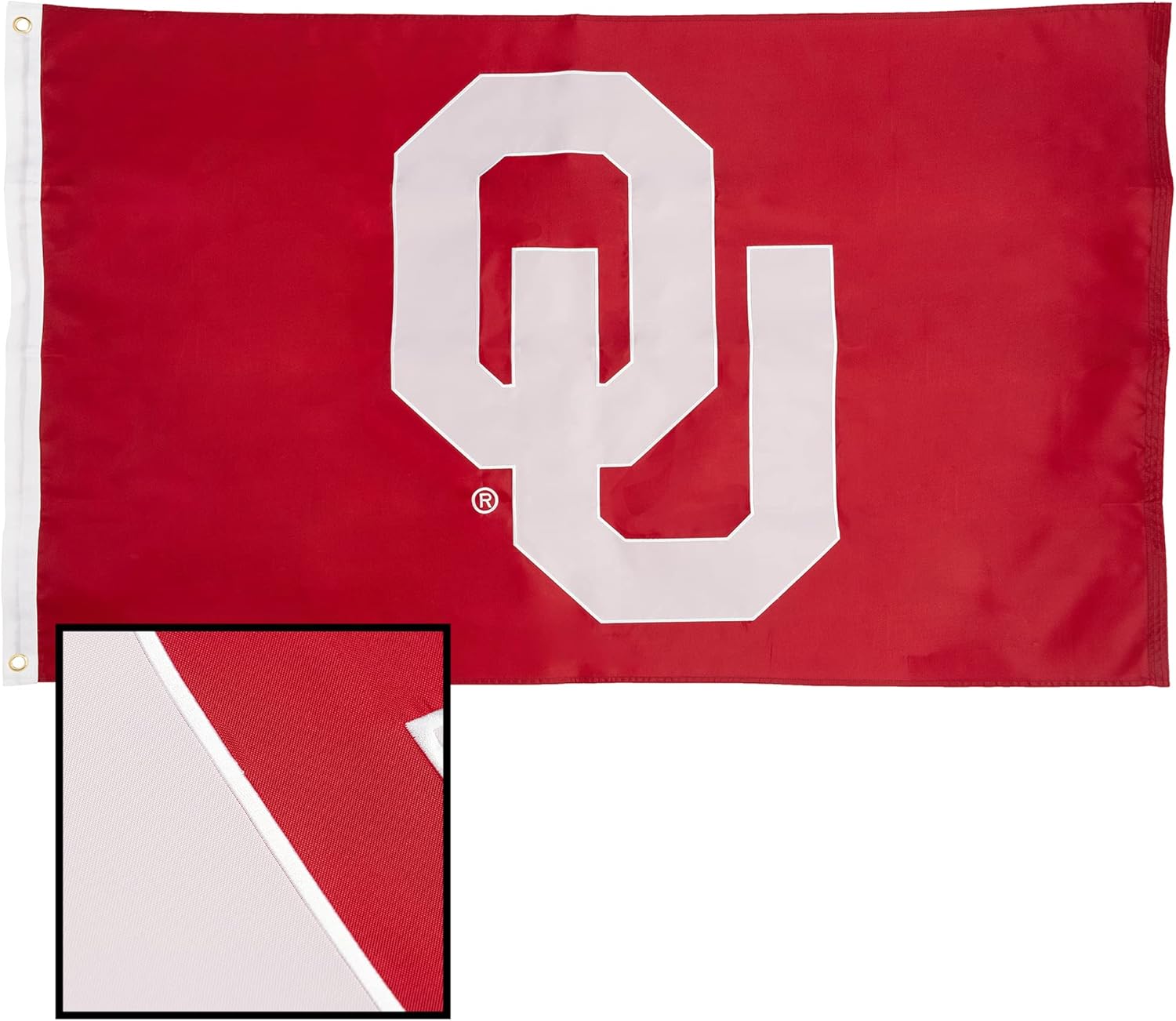Desert Cactus University of Oklahoma Flag – 3x5 Ft Embroidered Nylon Banner for Indoor/Outdoor Use, Sooners Design, for Events and Home Décor (Embroidered C)