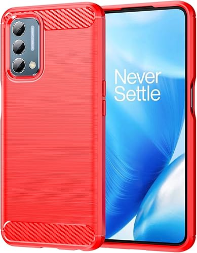 Funda para teléfono OnePlus Nord N200 5G, a prueba de golpes, resistente a los arañazos, TPU suave, para OnePlus Nord N200 5G funda (rojo)