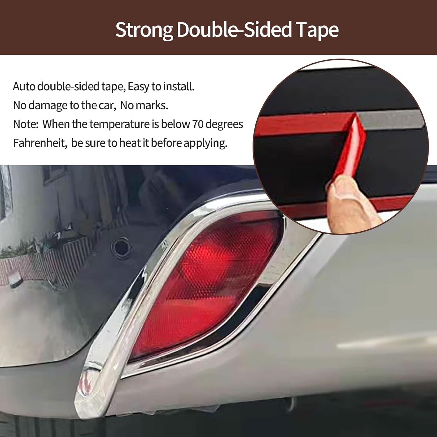 Rear Fog Light Cover Trim Compatible with Toyota Highlander 2026 2025 2024-2022, ABS Durable Exterior Car Accessories, Easy Snap-On Installation 2PCS, Chrome