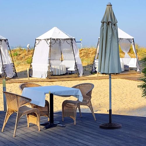 Miniatura 3 de Giantex Base de sombrilla para patio de 30 libras, soporte resistente al aire libre, soporte de paraguas de hierro fundido para jardín y playa,