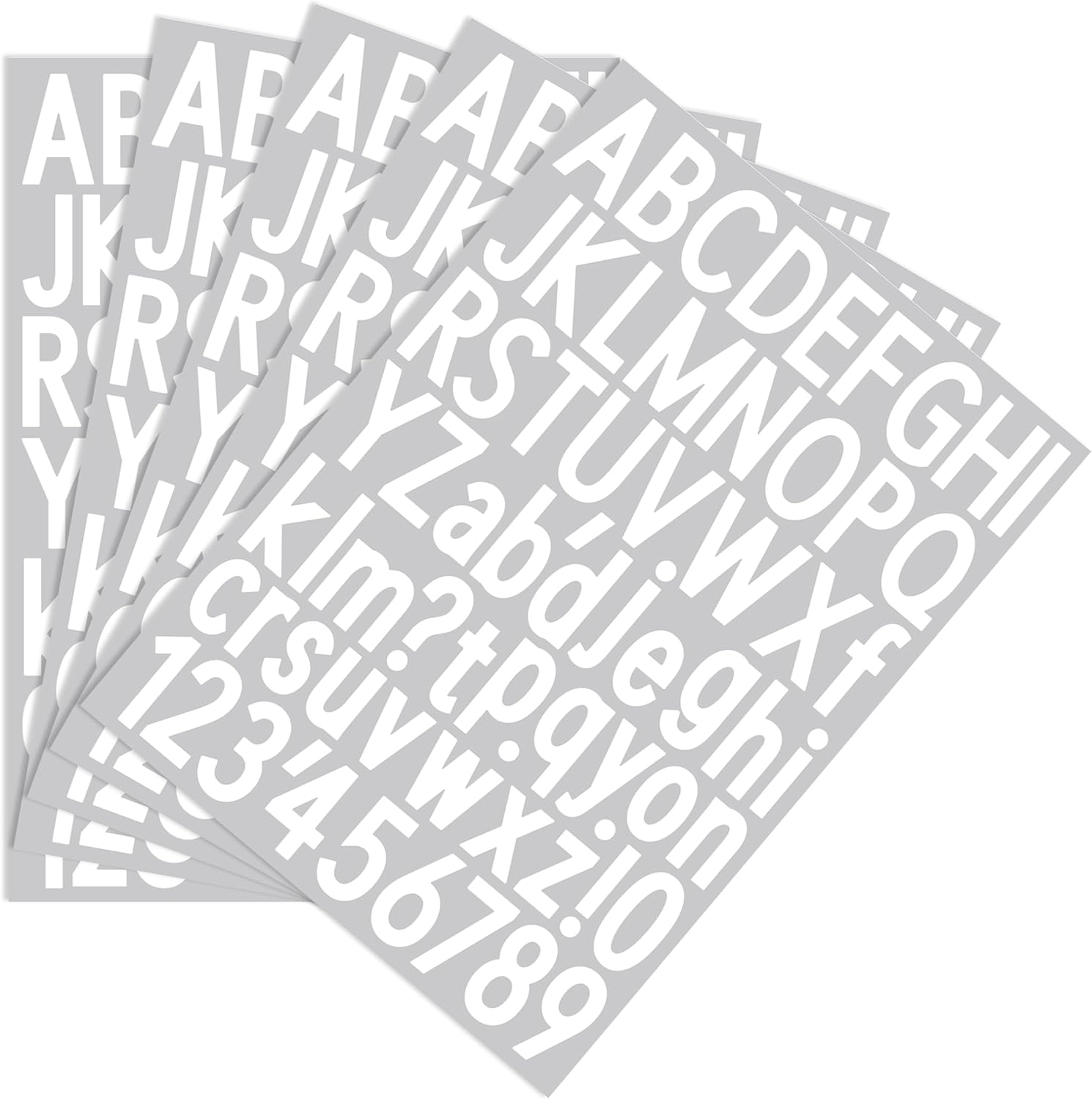 1360 Pieces 20 Sheets Letter Stickers,Vinyl Mailbox Alphabet Stickers,Self Adhesive Waterproof Decals for Mailbox,Bulletin Board,Window,Door,Sign,Address