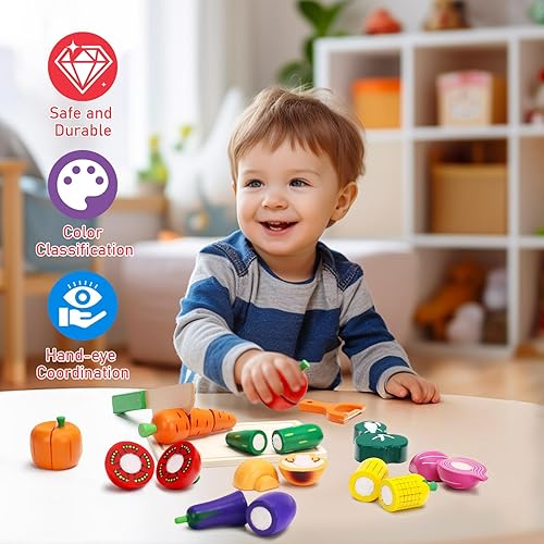 Miniatura 4 de Juegos de comida de madera para niños