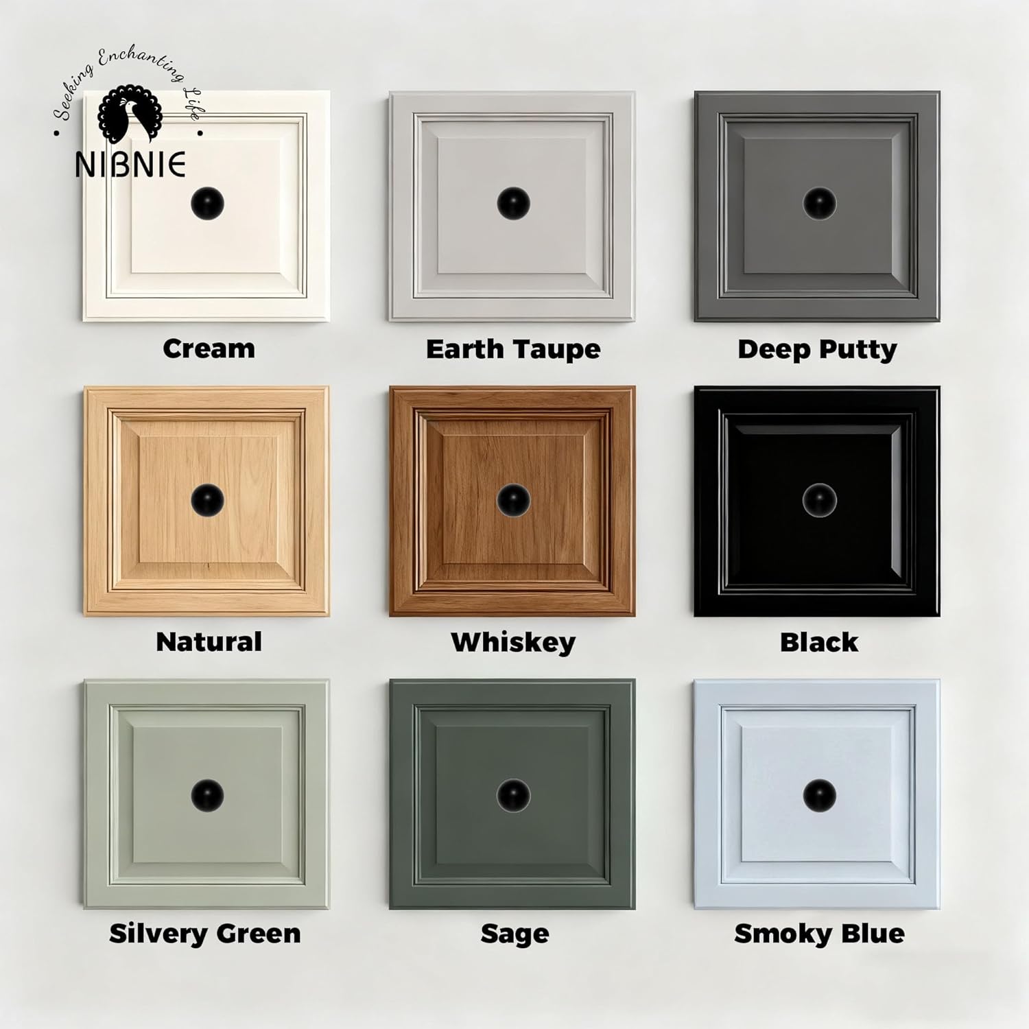 20 Pack 1 Inch Dia Matte Black Kitchen Cabinet Knobs, Classic Vintage Retro Hardware Drawer Pull for Drawer Cupboard Dresser Wardrobe