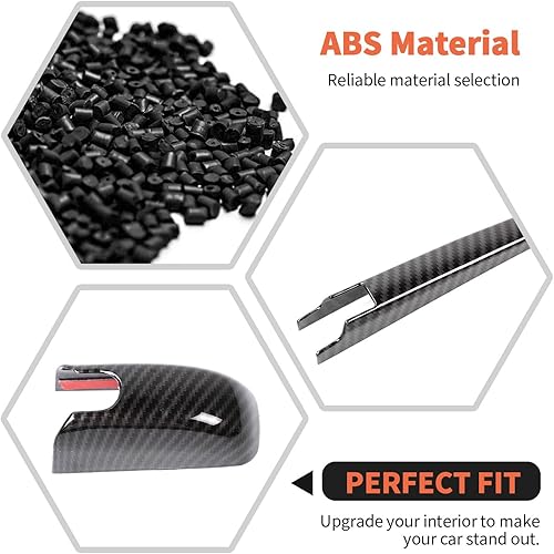 Miniatura 3 de Cubierta del brazo del limpiaparabrisas trasero de fibra de carbono, accesorios exteriores para Jeep Grand Cherokee 2011-2020