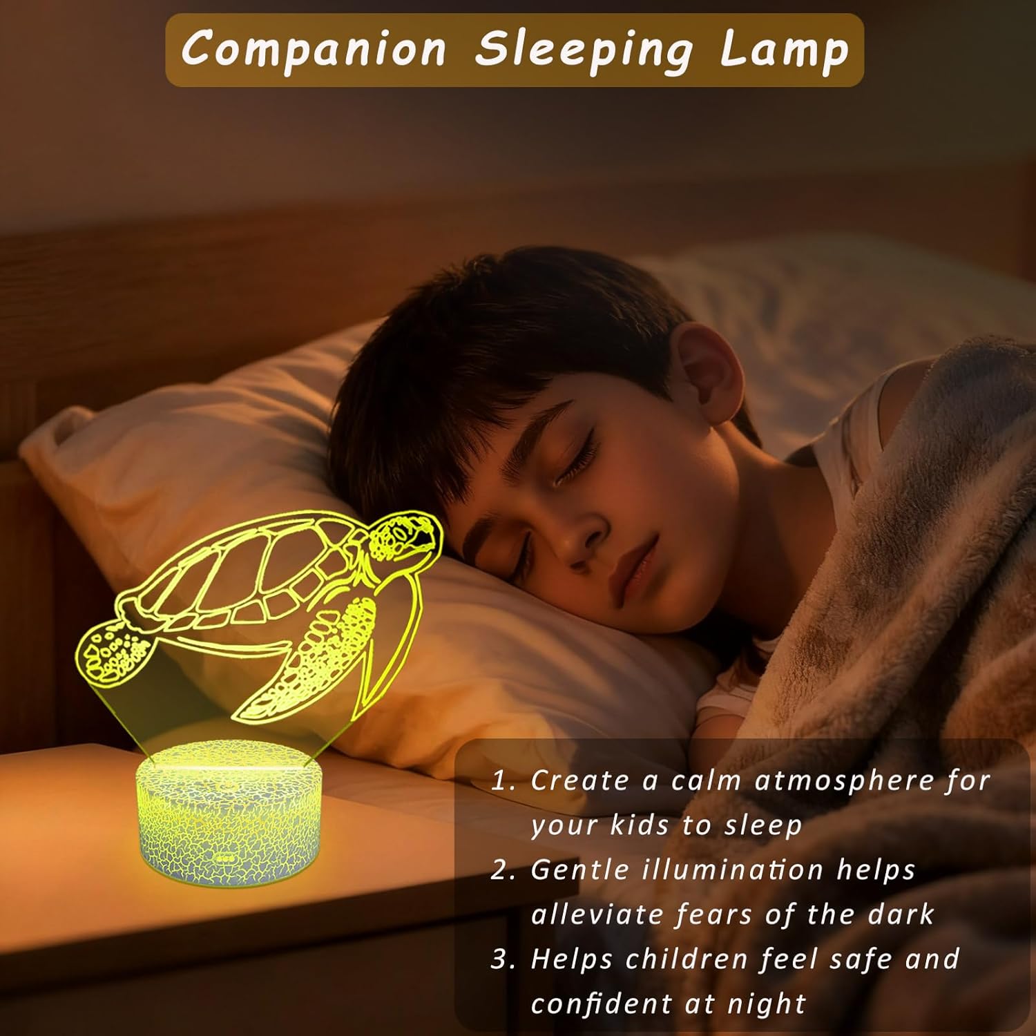 Sea Turtle Gifts for Turtle Lover, 3D Nursery Night Light Lamp, Multi Color Change Timer Dimmalbe Remote Control, Bedroom Ocean Theme Decor, Birthday Gift for Boy Girl Kids Teens Women Men