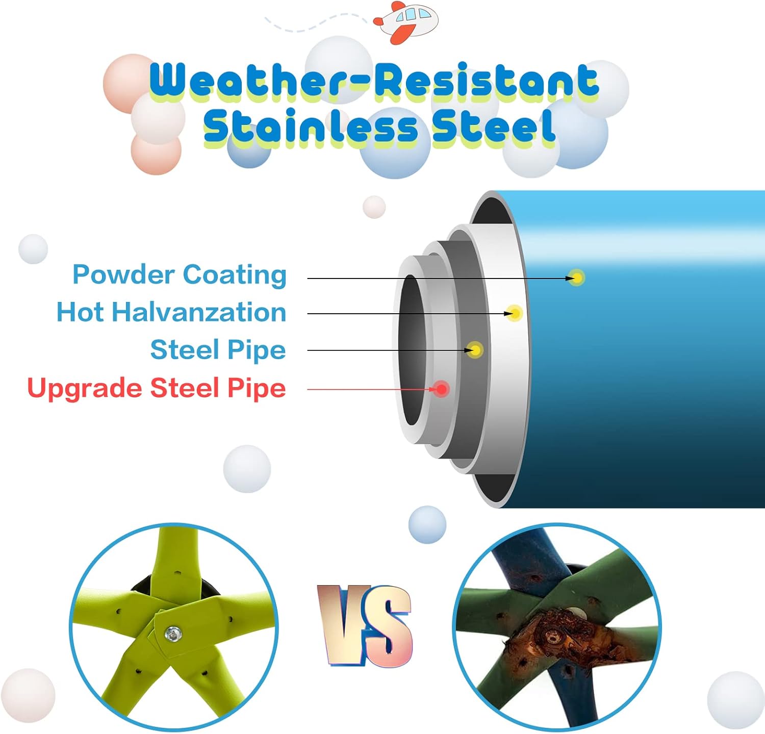 Albott Dome Climber - 6FT Indoor Matte Jungle Gym Playground Geodesic Climbing Dome for Within 8 Years Kids Outdoor Toys with Rust and UV Resistant Steel Frame, Supports 600lbs, Easier Assembly : Toys & Games