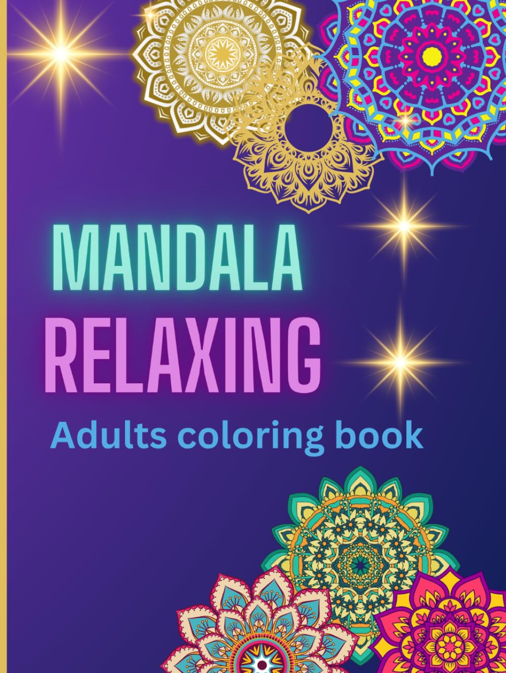 Mandala relaxing coloring book Mindful adult coloring pages: stress relief