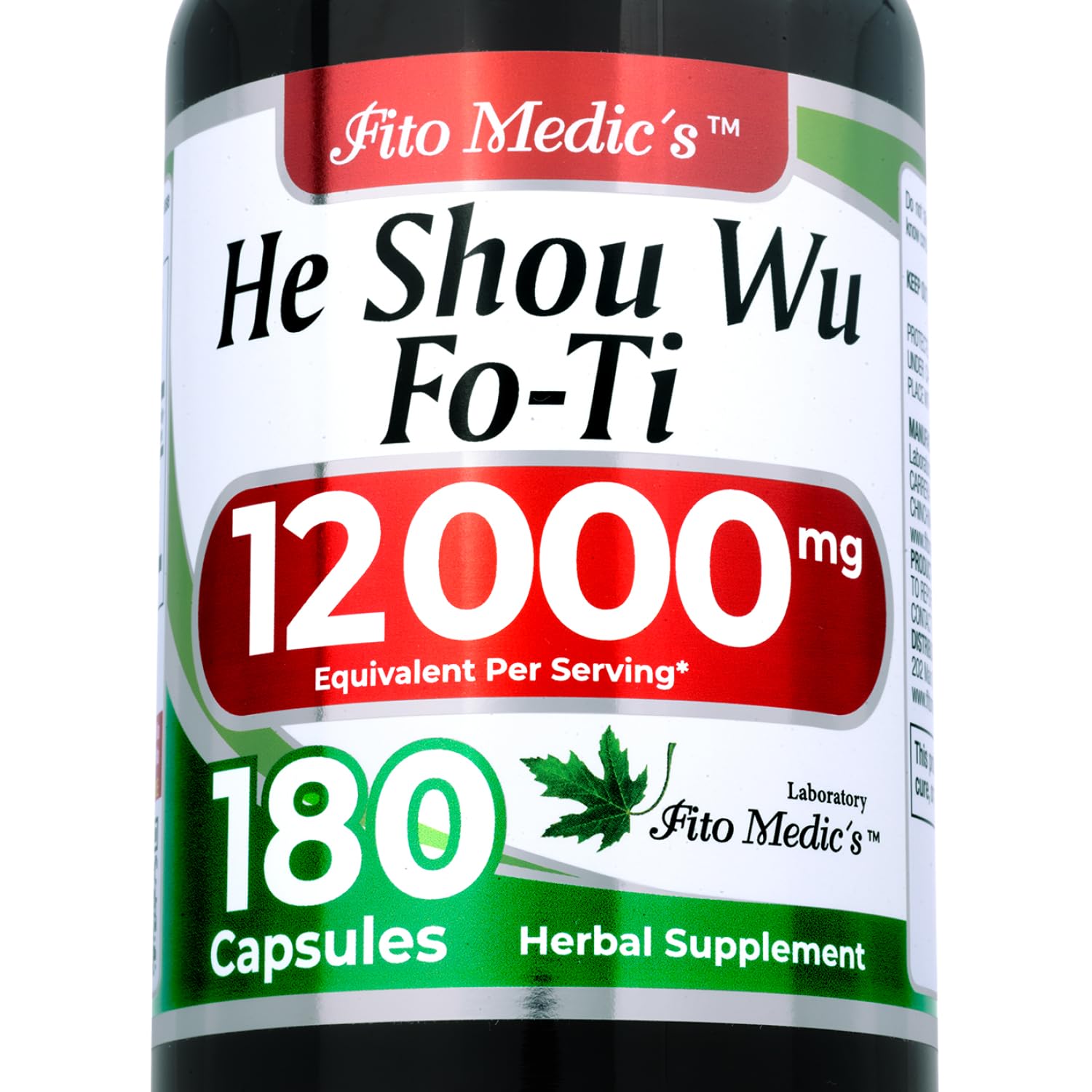 FITO MEDIC'S Lab | he shou wu | fo ti Capsules |180 Capsules | fo ti.