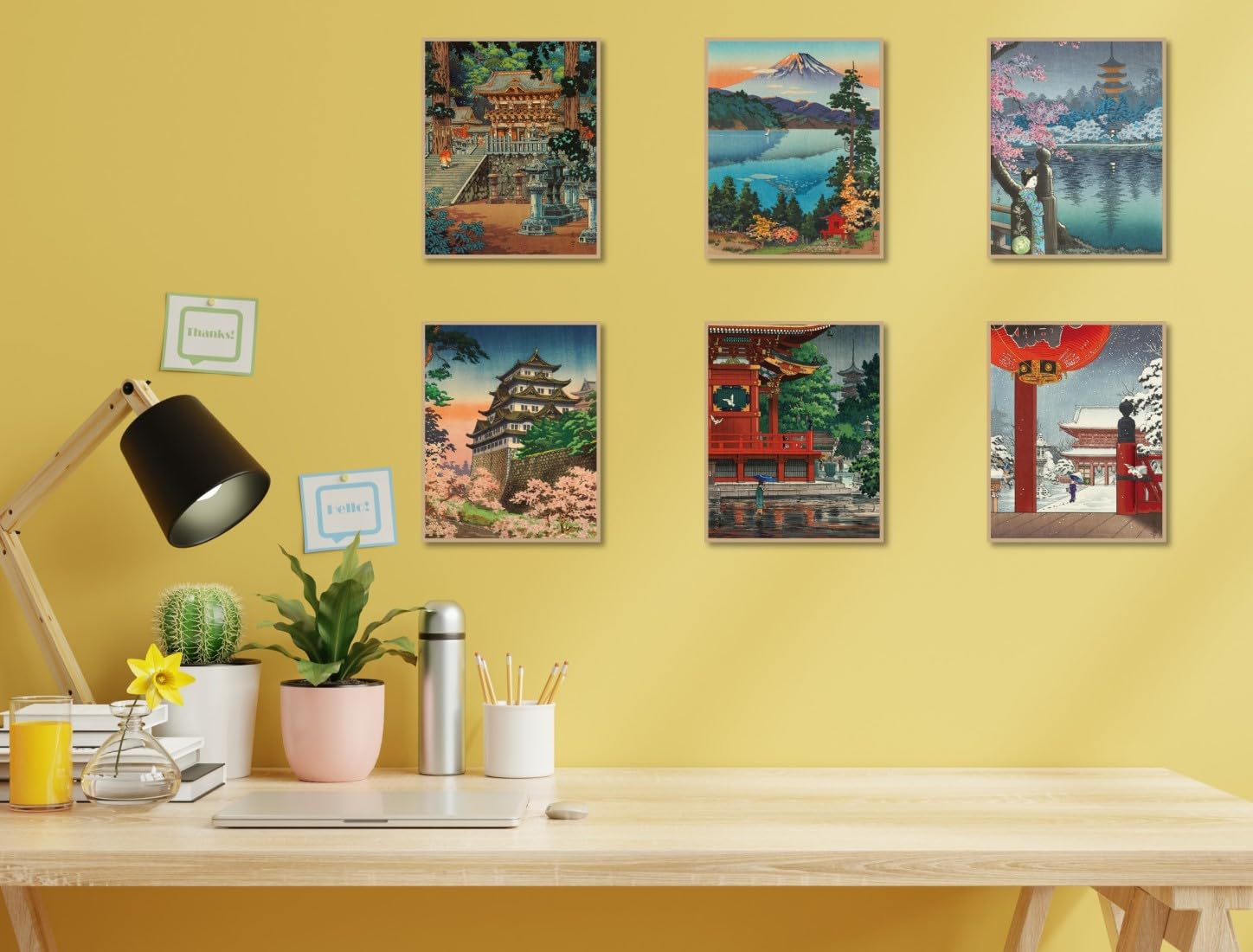 Amazon.com: MINI ZOZI Japanese Wall Art Room Decor 8x10 6pcs