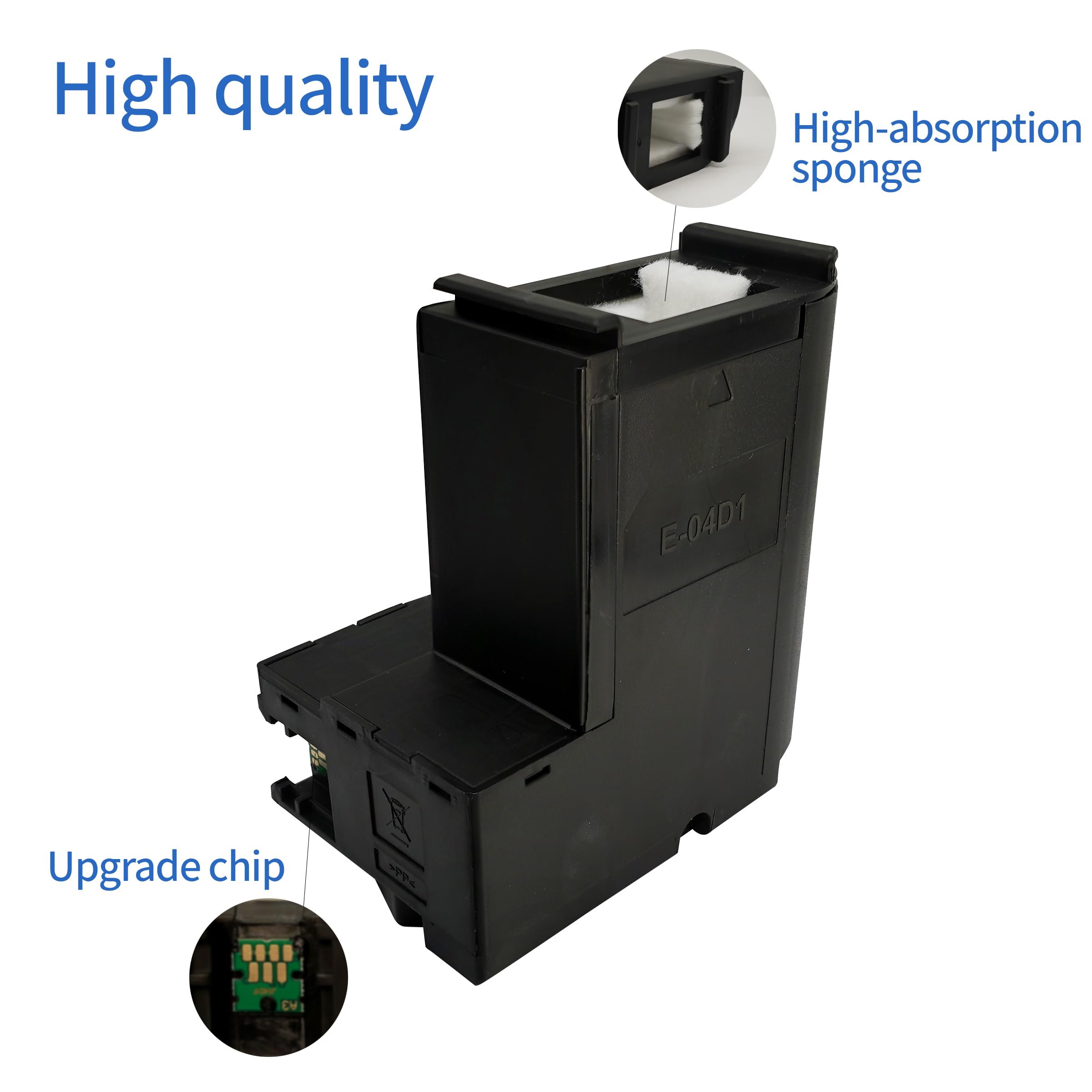 T04D1 Scatola di Manutenzione Compatibile con Epson ET-4750 ET-4760 ET-3850 ET-3750 ET-3700 ET-M2750 ET-M2140 XP-5100 XP-5105 WF-2960DWF WF-2860,Contenitore di Manutenzione T04D1 C13T04D100