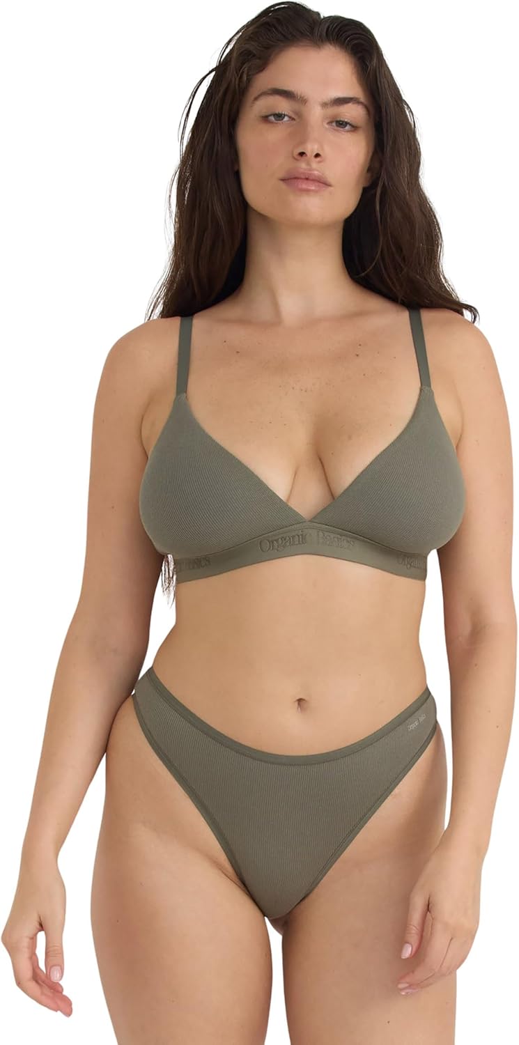 Organic Basics Women's Core Wirefree Ribbed Cotton Triangle Bralette