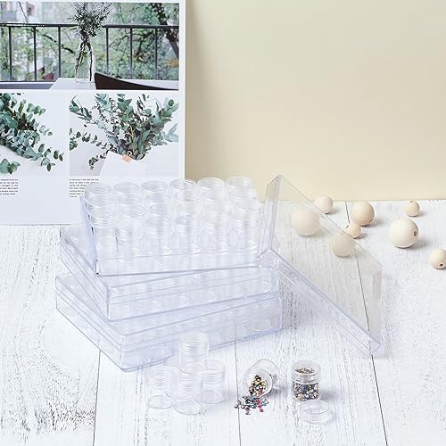 Miniatura 6 de Pandahall Contenedor de almacenamiento, Set de abalorio, Organizadores de cajas de almacenaje y botellas, transparente, 90 unidades de plástico