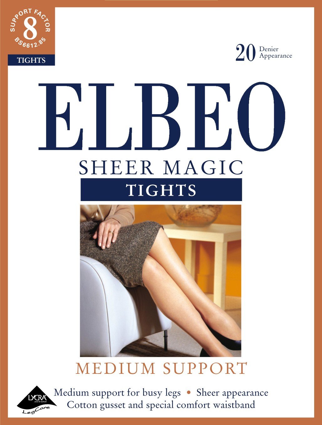 Elbeo, Sheer Magic Tights, A488, 20 denier, Support Factor 8