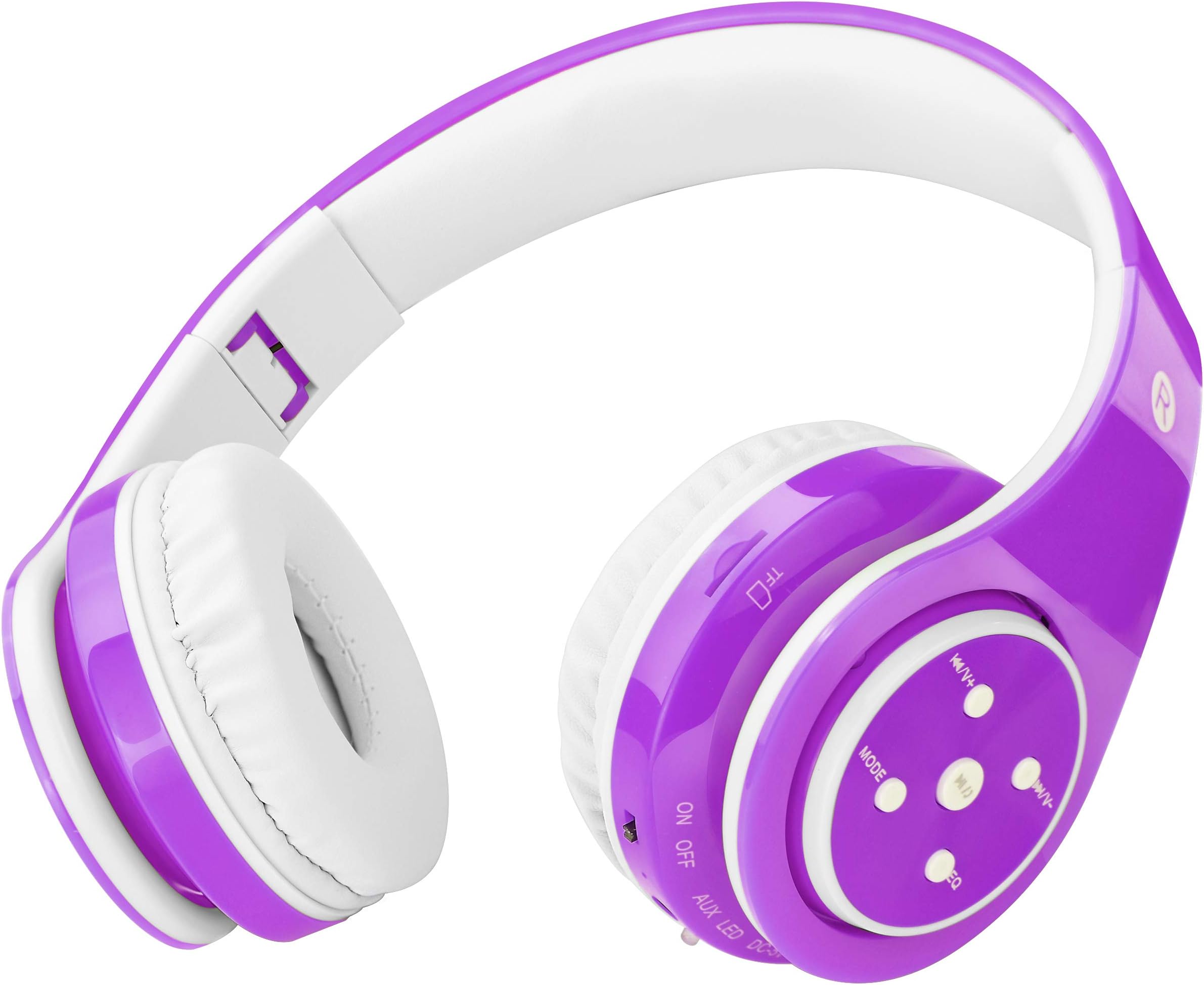 Kids Headphones Bluetooth Wireless 85db/110db Volume Limit Noice Protection Headset Over-Ear and Build-in Mic AUX 3.5mm Wired Headphones for Children Boys Girls Travel School Phone Tablet PC Purple