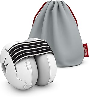 Alpine Muffy Baby: CE & ANSI Certified Earmuffs for Hearing Damage Prevention (Black)