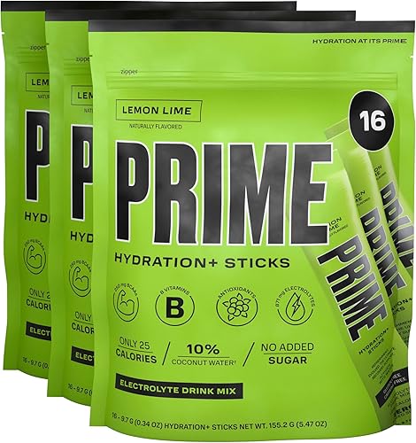 Miniatura 13 de PRIME HYDRATION+ Sticks Strawberry Banana | Polvo de Hidratación en Sobres Monodosis | Polvo de Electrolitos Para Llevar | Bajo en Azúcar | Sin
