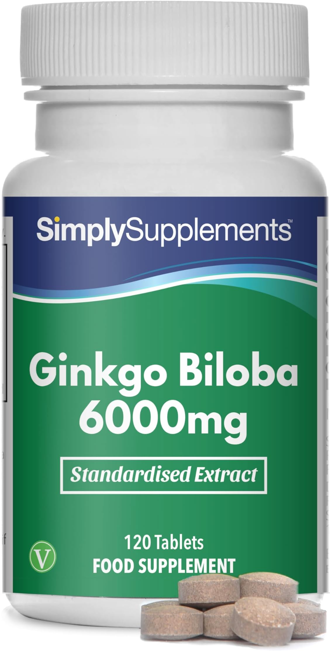 Ginkgo Biloba 12,000mg | with Added Iron | Supports Cognitive Function & Circulation | Vegan & Vegetarian Friendly | 120 Tablets = 2 Months’ Supply | Manufactured in The UK
