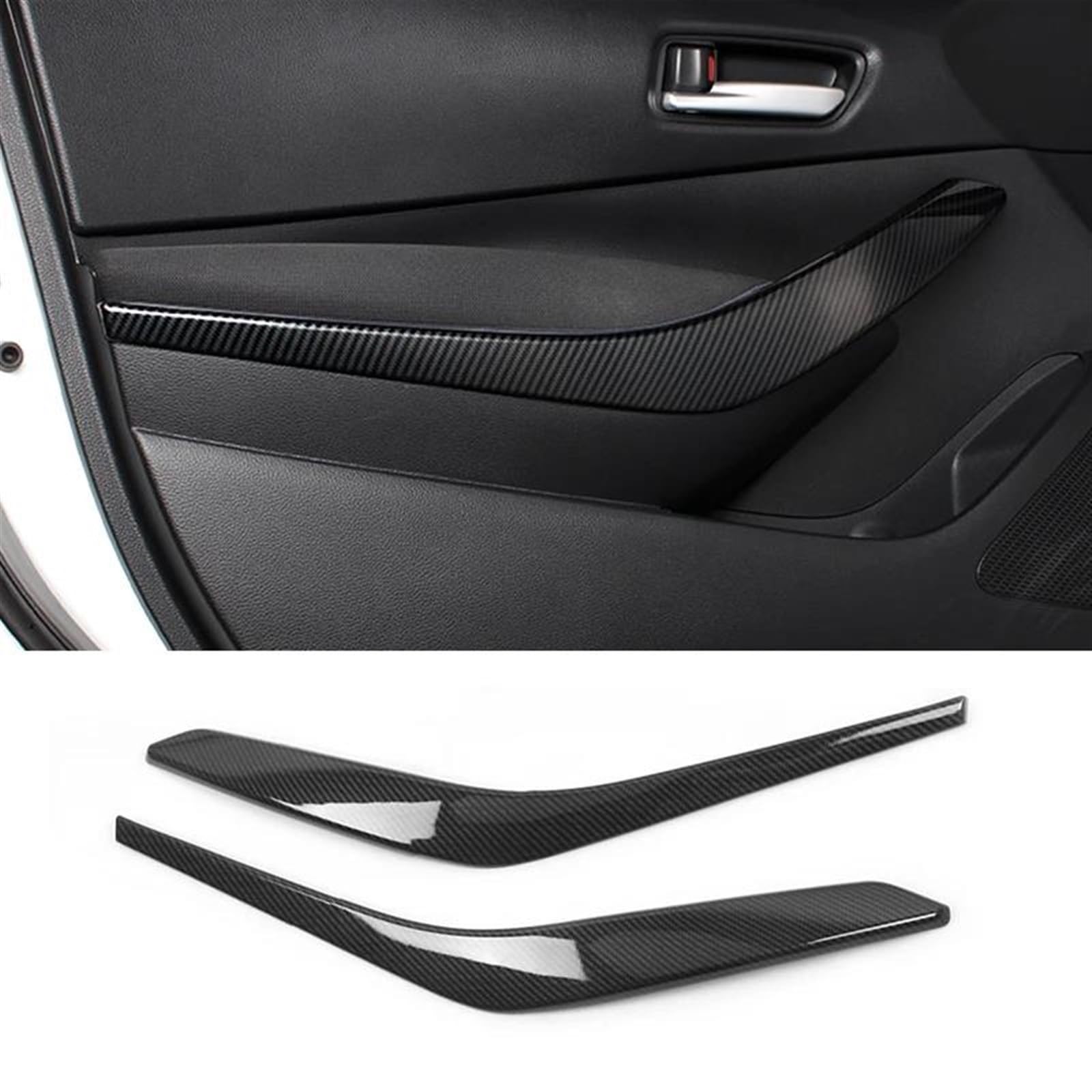 NOHEEU Inner Door Handle Auto Accessories Parts Inner Door Handle Cover Armrest Panel for Toyota for Corolla E210 2019-2024