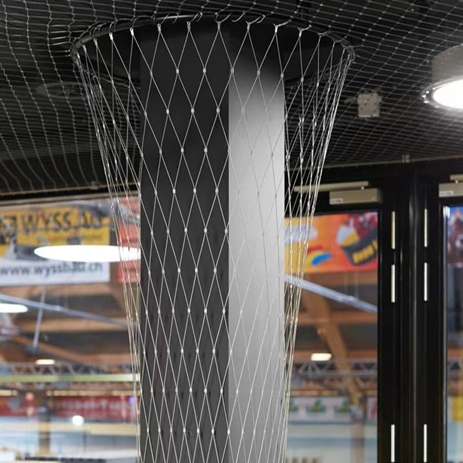 Rete di riempimento in metallo estensibile per balaustre sicurezza industriale e protezione edilizia versatile 1 x 2,4 m (3,2 x 7,8 piedi) maglia per impianti sportivi e uso agricolo
