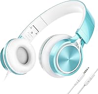 Vista 8 de AILIHEN Auriculares para Niños para la Escuela para Chicos, Auriculares con Micrófono para Chromebook Laptop Computadora Smartphone, Auriculares Azul