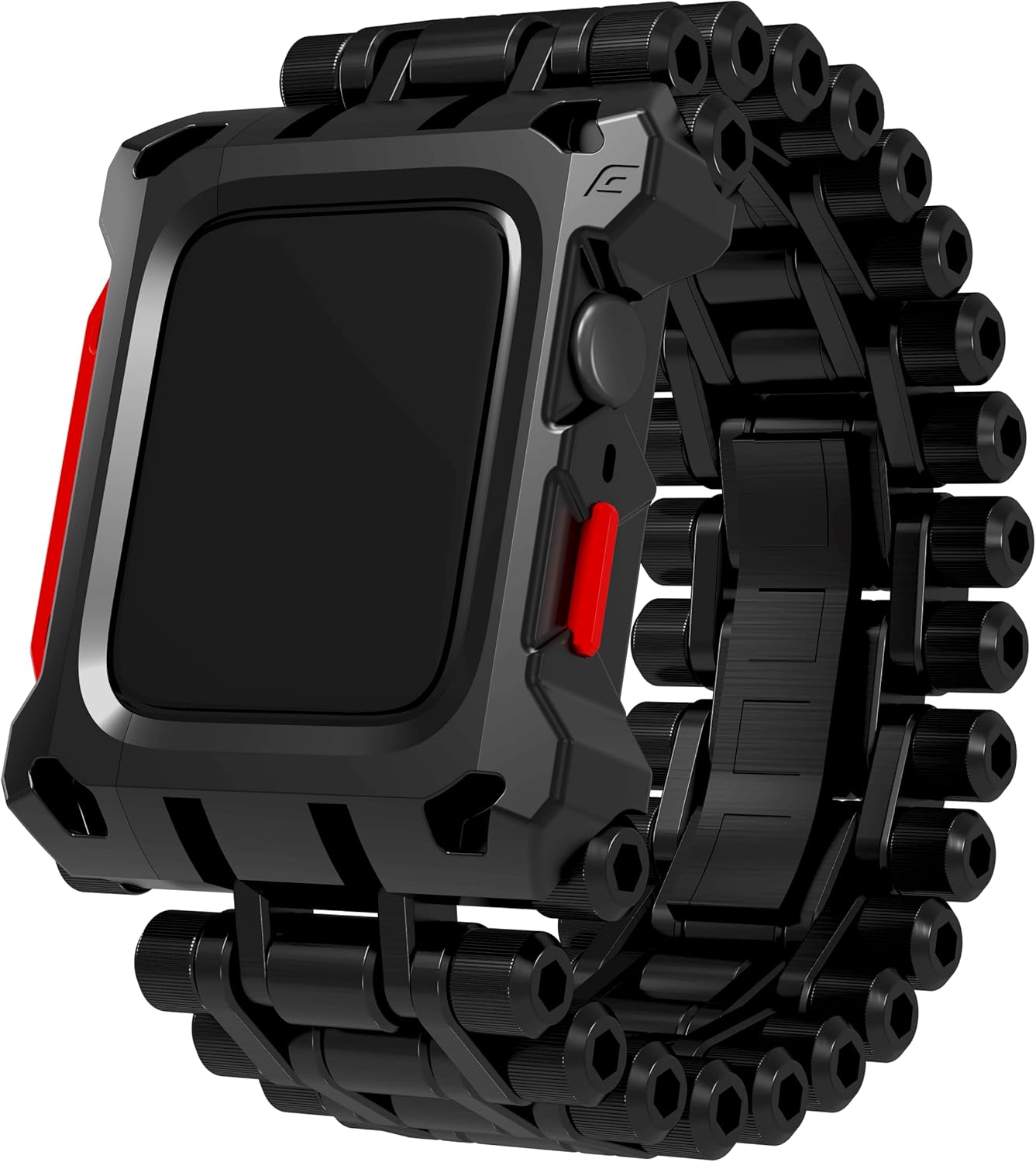 element case black ops watch band for apple watch series 78 45mm heavy duty boldly unique metal watch band w adjustable sizing links black