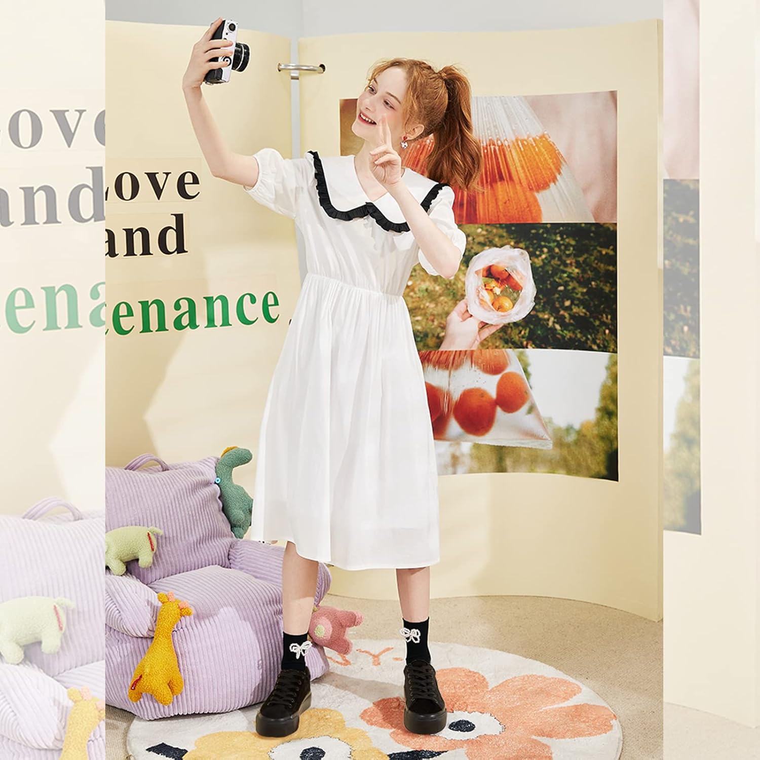 THATXUAOV Womens Platform Sneakers White Tennis Shoes Casual Low Top Fashion Sneakers - Image 7