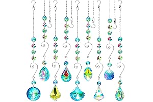 9 Pieces Sun Catchers Indoor Hanging Crystal Beads Decor