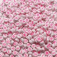 Vista 11 de 900 cuentas acrílicas de letras del alfabeto, letras coloridas del alfabeto, cuentas de cubo negro para pulseras de la amistad y regalos