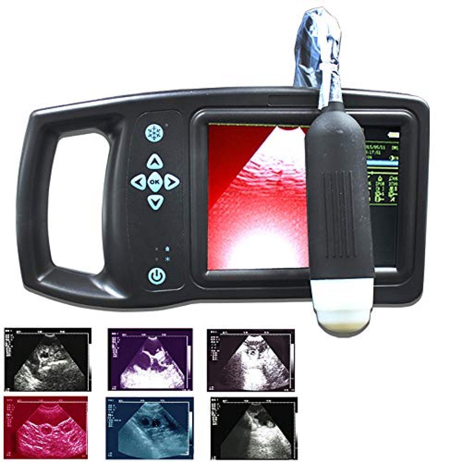 Scanner Portatile ad ultrasuoni, Tester di Gravidanza Veterinario ad ultrasuoni B, Dispositivo diagnostico a Colori con scansione a Ventola Meccanica da 3,5 MHz, utilizzato per l'ispezione d