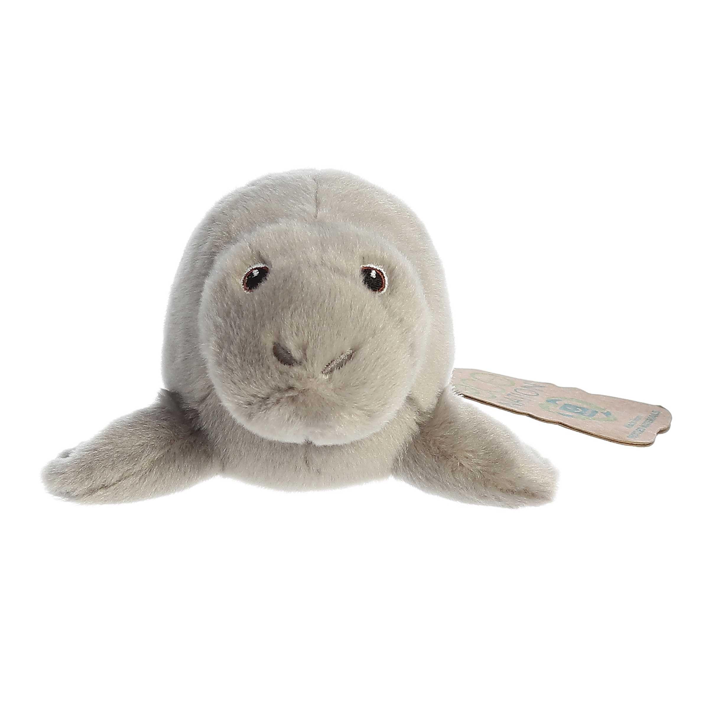 Aurora(r) Responsibly Made Eco Nation(tm) Eco Softies(tm) Manatee Stuffed Animal - Ideal for Playtime Adventures - Perfect for Birthdays or Just Because - Grey 8 Inches - Image 2