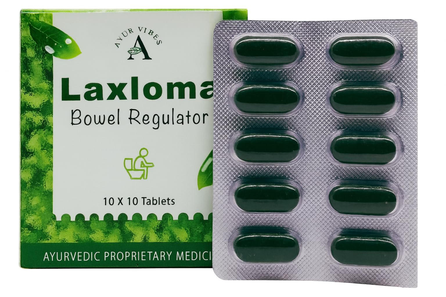 Laxloma 100 Tablets – AyurVibes | Natural Bowel Wellness Supplement Pack of 2-image-2