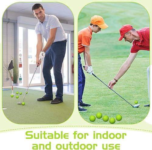 Miniatura 5 de Yilloog Paquete de 120 pelotas de práctica de golf de espuma a granel, pelotas de golf de espuma para práctica de golf, sensación realista y pelotas