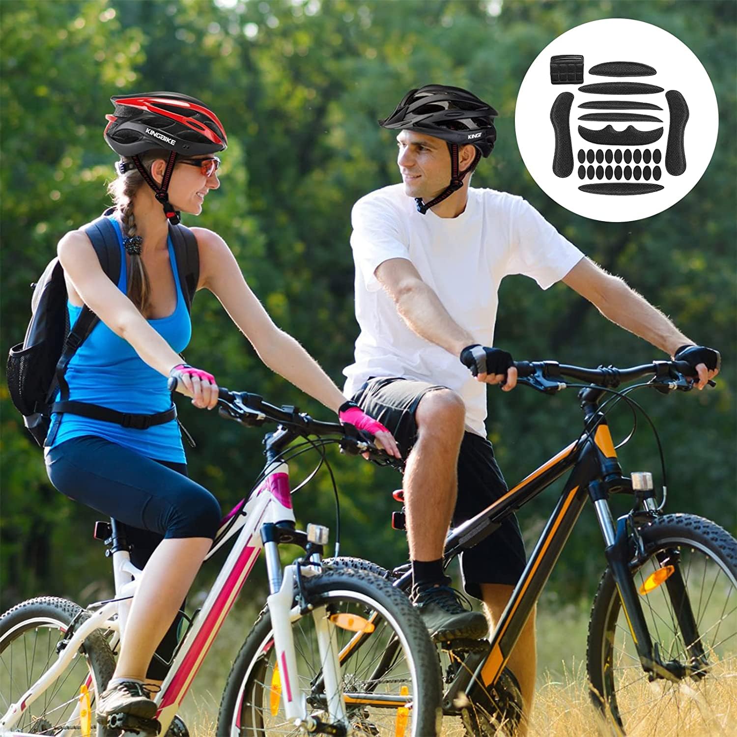 SunniMix EVA Helmet Replacement Foam Universal Pads Kit Bicycle Bike