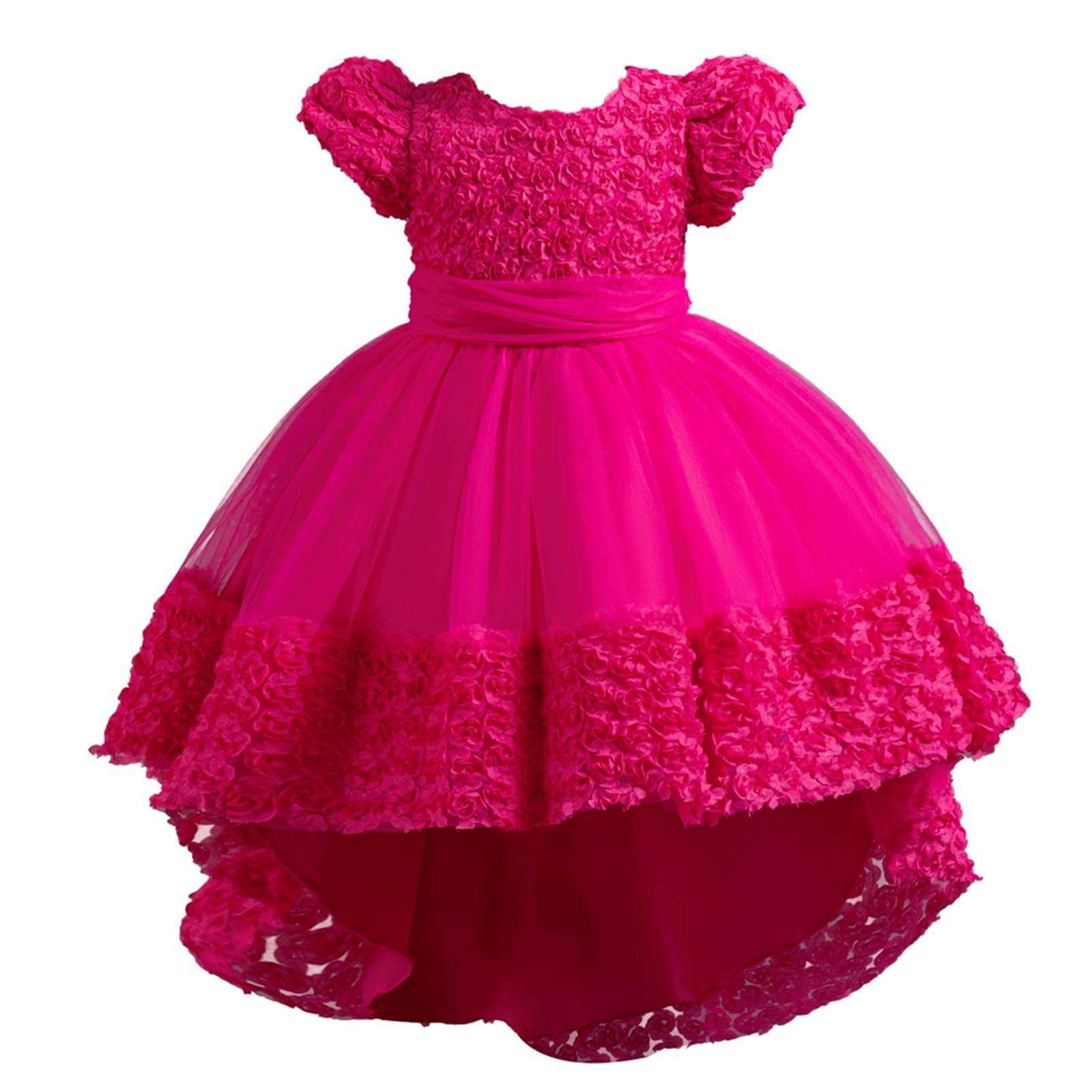 HLTYGWX Kleider für Mädchen, Rock, Mädchenkleider, Kleider für Blumenmädchen, Spitze, Hochzeit, Party, formelles langes Kleid